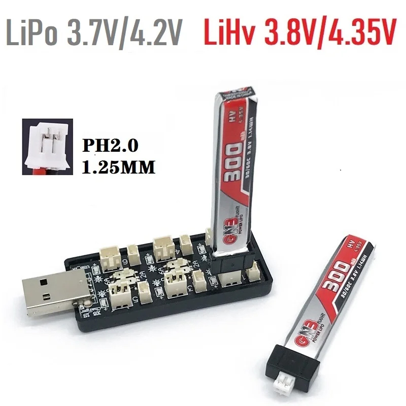 6CH USB 1S LiPo/LiHv 3.7V/4.2V - огляд і ціна Drone Battery Adapter